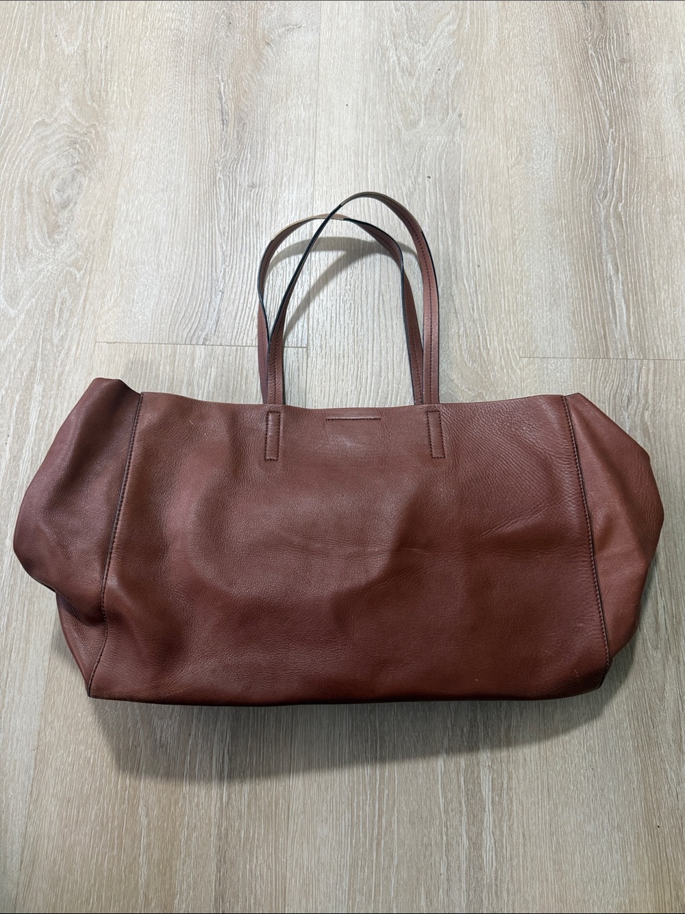 Banana Republic Large Leather Tote in Chestnut